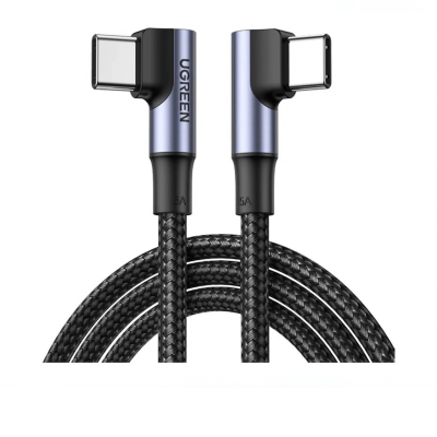 Picture of UGREEN US335 (70696) Right Angle USB-C Cable - 1m - Black