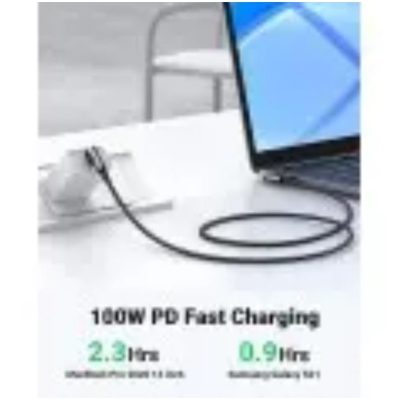 Picture of UGREEN US335 (70696) Right Angle USB-C Cable - 1m - Black