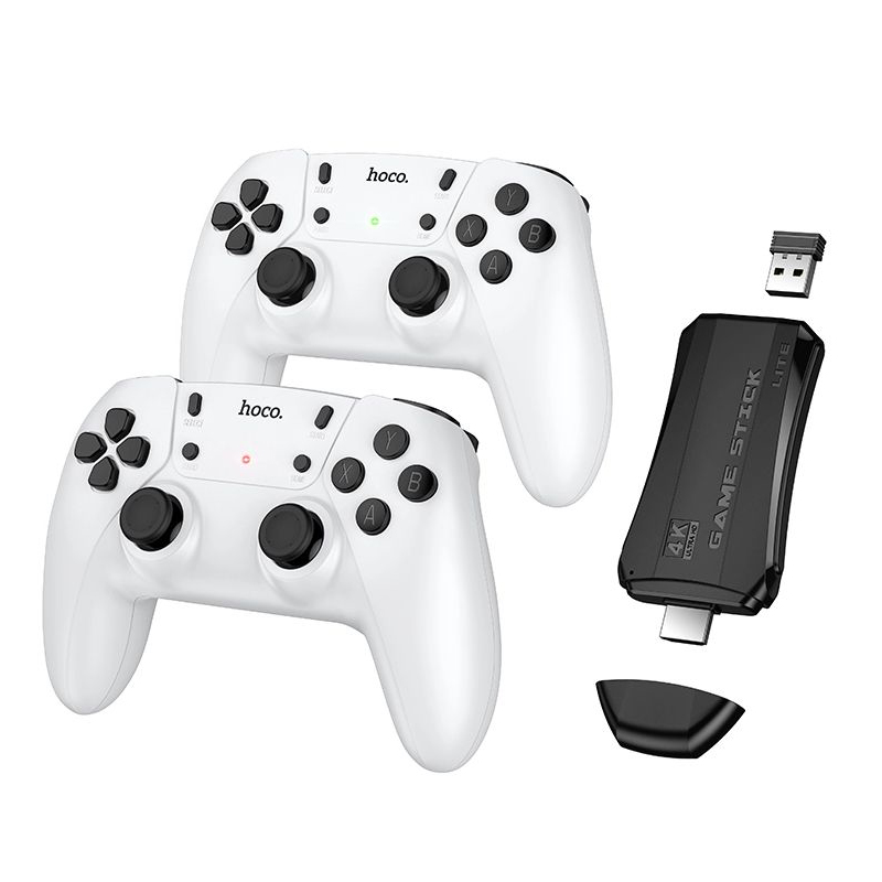 Picture of Hoco GA31 Wireless Gamepad Set – Two Controllers + HDMI Game Box for TV & PC - White