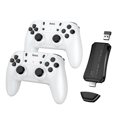 Picture of Hoco GA31 Wireless Gamepad Set – Two Controllers + HDMI Game Box for TV & PC - White