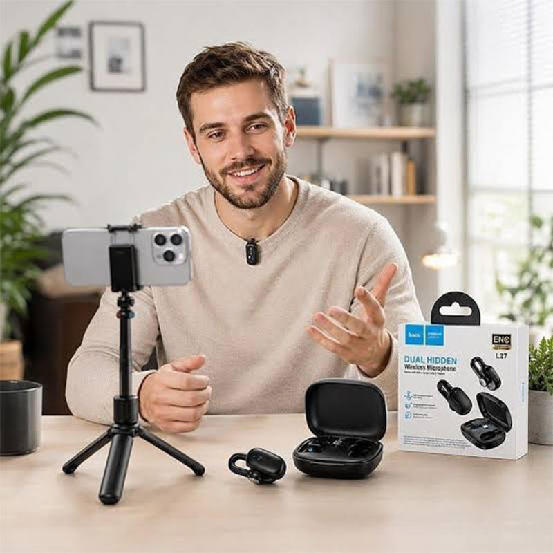 Picture of HOCO L27 Type-C Hidden Wireless Microphone - Black