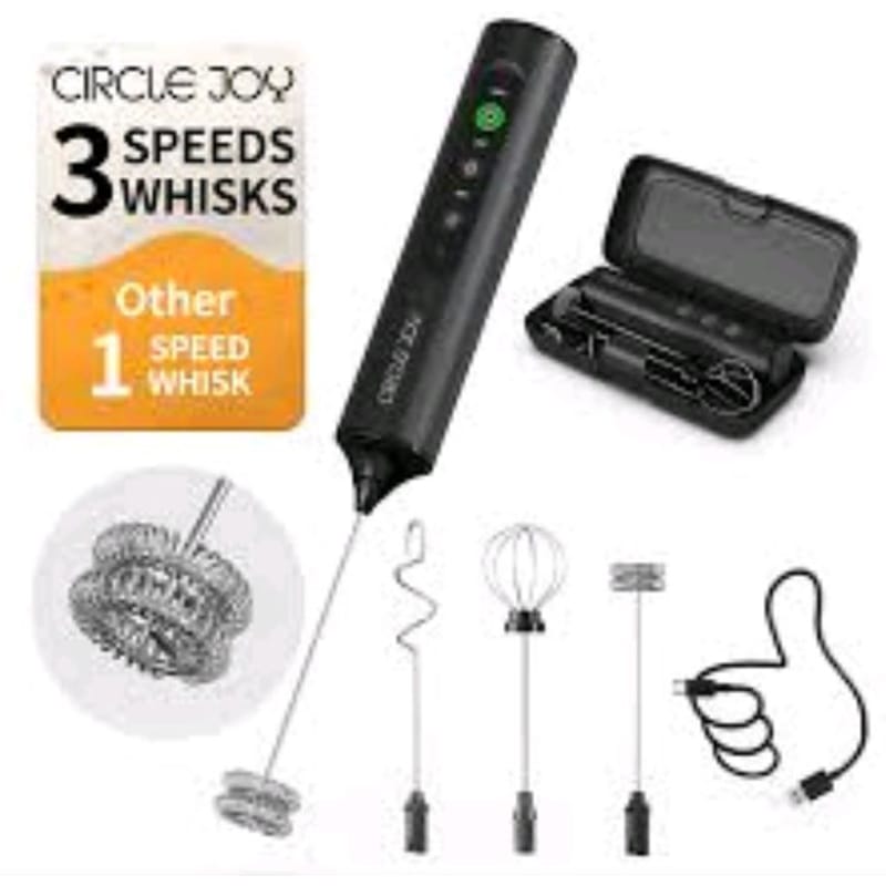 Picture of CIRCLE JOY Rechargeable Handheld Milk Frother Wand - Black
