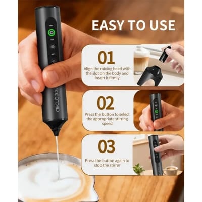 Picture of CIRCLE JOY Rechargeable Handheld Milk Frother Wand - Black