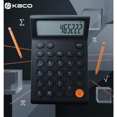 Picture of Kaco MATE 12 Digit Large Screen Electronic Calculator - Black