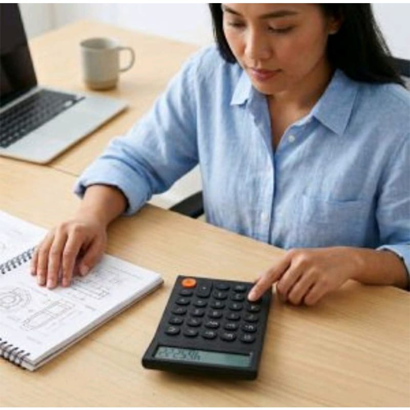 Picture of Kaco MATE 12 Digit Large Screen Electronic Calculator - Black