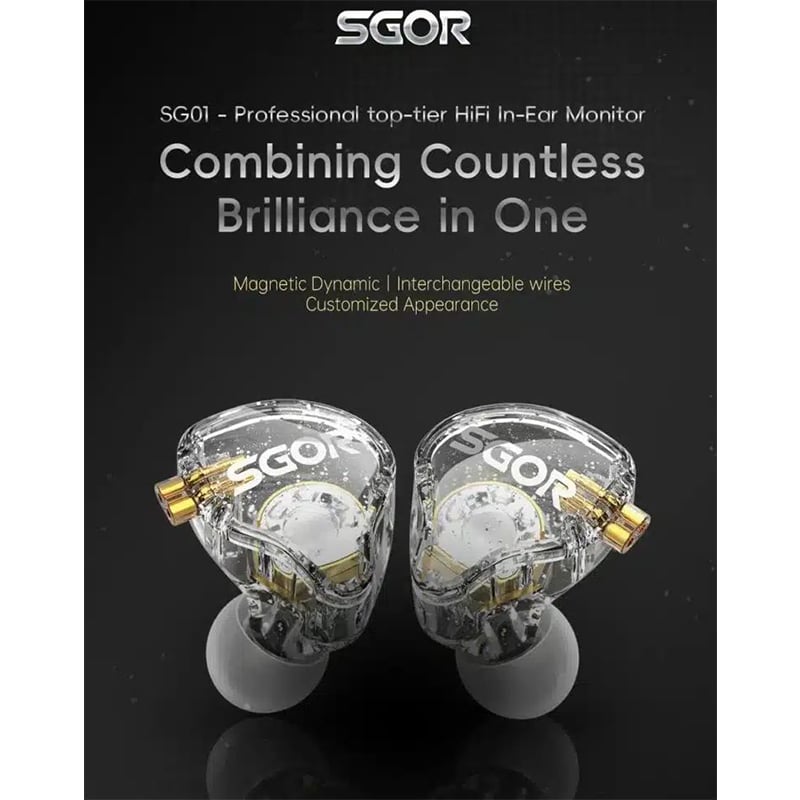 Picture of SGOR SG01 HiFi In-Ear Monitor Earphone - White