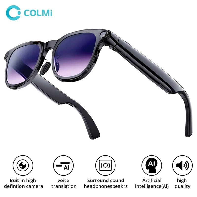 Picture of Colmi A2 Intelligence Sunglass with dual-Mic ANC & 8MP HD Camera - Black