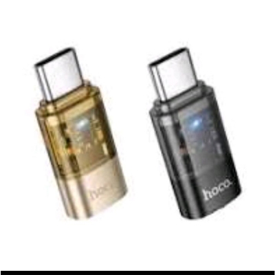 Picture of Hoco UA36D Type-C male to Lightning female Transparent Converter - Black