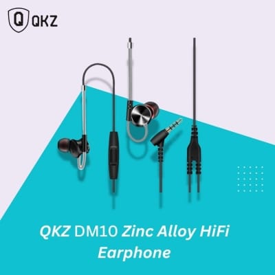 Picture of QKZ DM10 Zinc Alloy Hi‑Fi Earphones - Black