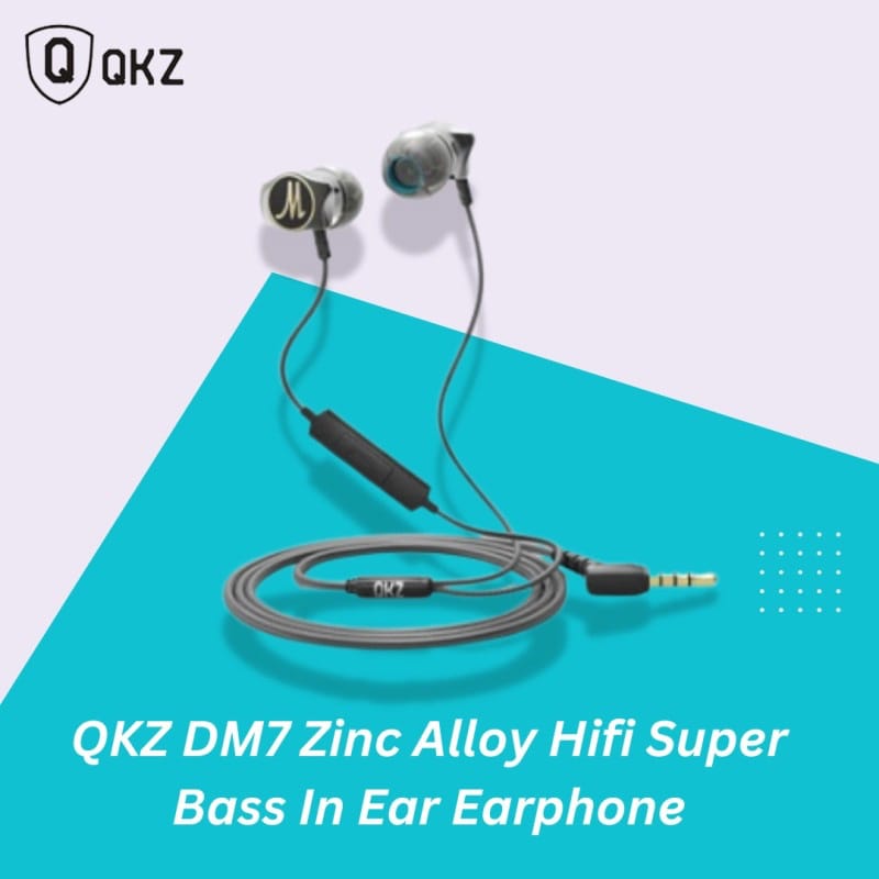 Picture of QKZ DM7 Zinc Alloy Hifi Super Bass In Ear Earphone - Grey