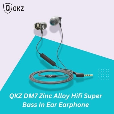Picture of QKZ DM7 Zinc Alloy Hifi Super Bass In Ear Earphone - Grey
