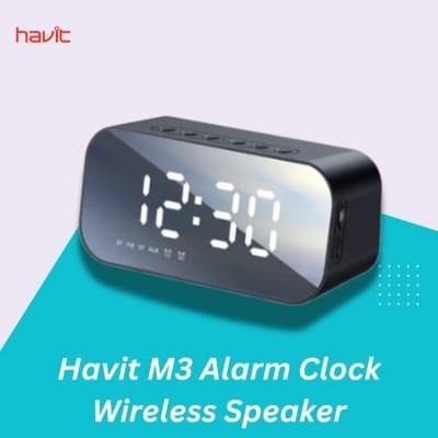 Picture of Havit M3 Alarm Clock Wireless Speaker - Black
