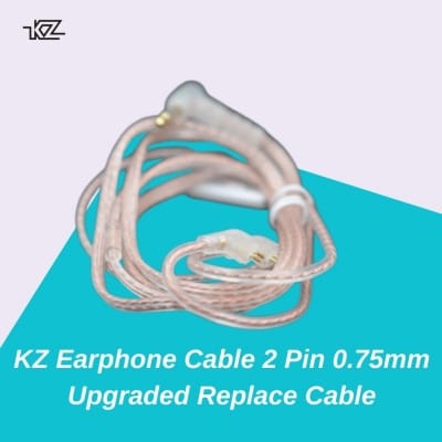 Picture of KZ Earphone Cable 2 Pin 0.75mm Upgraded Replace Cable - White