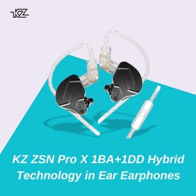 Picture of KZ ZSN Pro X 1BA+1DD Hybrid Technology in Ear Earphones - Black