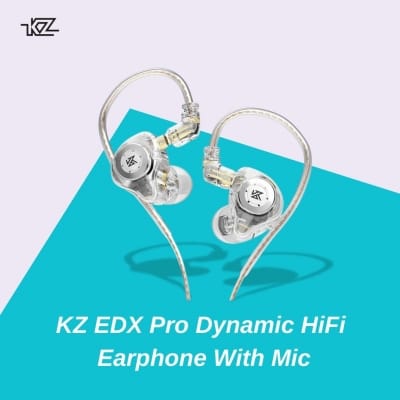 Picture of KZ EDX Pro Dynamic HiFi Earphone With Mic - Black