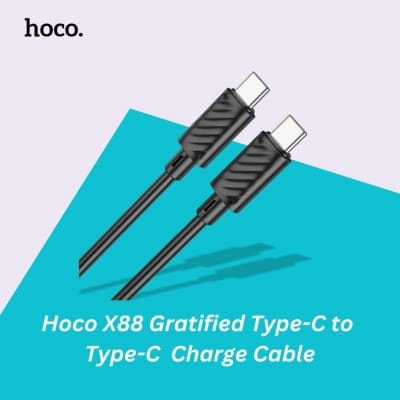 Picture of Hoco X88 Gratified Type-C to Type-C PD 60W Fast Charging Cable - Black