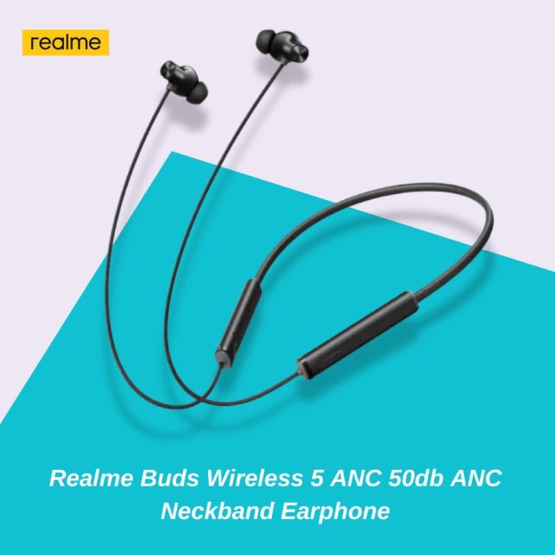 Picture of Realme Buds Wireless 5 ANC 50db ANC Neckband Earphone - Purple