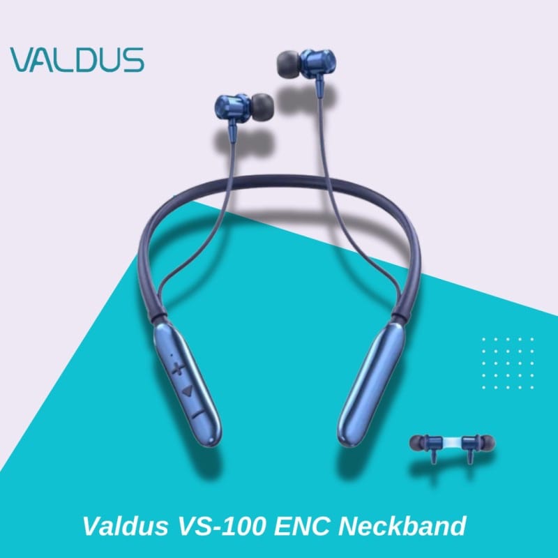 Picture of Valdus VS-100 ENC Neckband with Vibration & Magnetic On/Off - Black