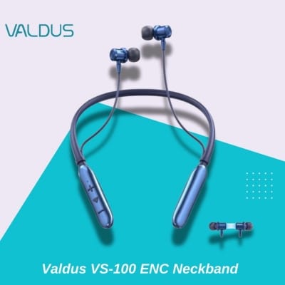 Picture of Valdus VS-100 ENC Neckband with Vibration & Magnetic On/Off - Black