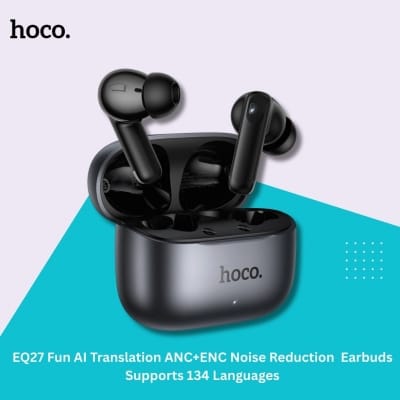 Picture of EQ27 Fun AI Translation Earbuds | ANC+ENC Noise Reduction | Supports 134 Languages - Black