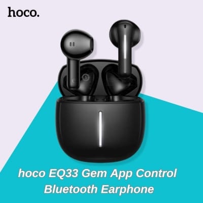 Picture of hoco EQ33 Gem True Wireless App Control Bluetooth Earphone - Jet black
