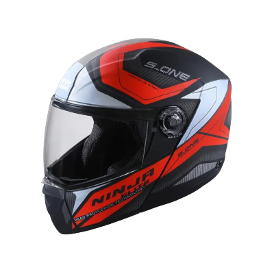 Picture of Studds Ninja D4 Black Red Modular Helmet-L