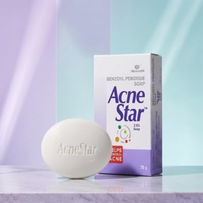 Picture of AcneStar 2.5% Benzoyl Peroxide Soap (75g) – Mankind Pharma
