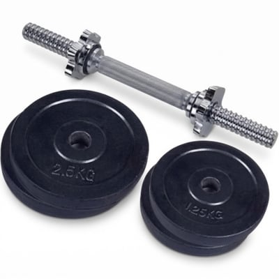 Picture of 7.5kg Adjustable Dumbbell Set with 10 Inch Stick & 4 Weight Plates
