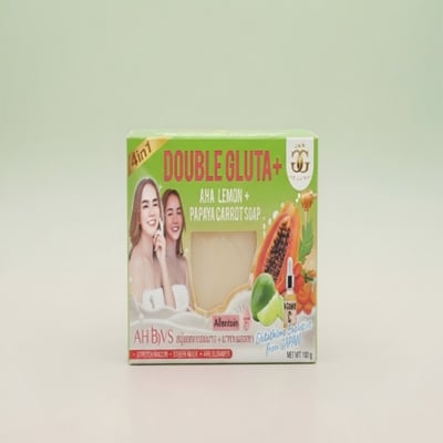 Picture of Dr. Glow Double Gluta+ AHA Lemon Papaya Carrot Soap 160g
