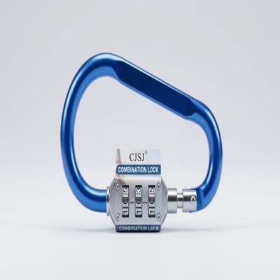 Picture of CJSJ 3-Digit Resettable Carabiner Combination Lock for Heavy-Duty Luggage & Backpack (Large)
