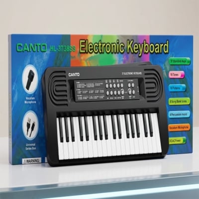 Picture of CANTO HL-3738S 37 Keys Electronic Keyboard Piano for Kids with Microphone & USB Cable
