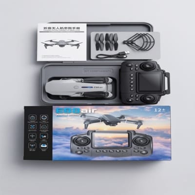 Picture of E88 Air Foldable Aerial Photography Drone with Screen Remote Controller and Storage Bag

