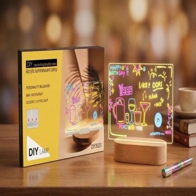 Picture of DIY Acrylic Luminescent Lamp – LED Message Note Board with Pen (DIY3020)
