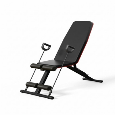 Picture of DDS-1203m Multi-Functional Adjustable Sit-Up Bench with Resistance Ropes for Home Gym

