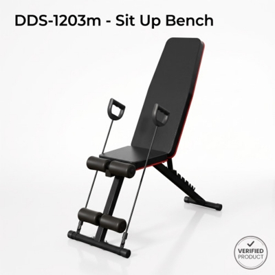 Picture of Multi-Functional Adjustable Sit-Up Bench with Resistance Bands – Foldable Incline Decline Workout Bench for Home Gym DDS-1203m

