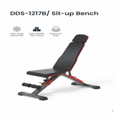 Picture of Adjustable Sit-Up Bench – Multi-Functional Incline Decline Dumbbell Workout Bench with Headrest DDS-1217B
