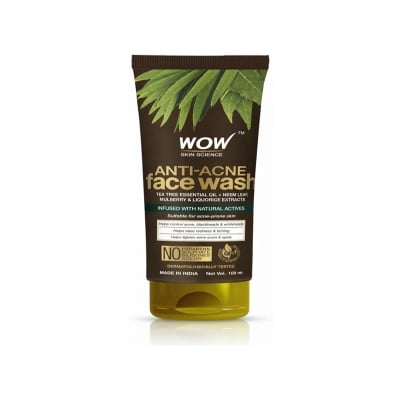 Picture of WOW Skin Science Anti-Acne Face Wash with Tea Tree & Neem, 100 ml
