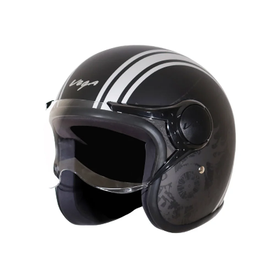 Picture of Vega Jeet Black Silver Helmet-L