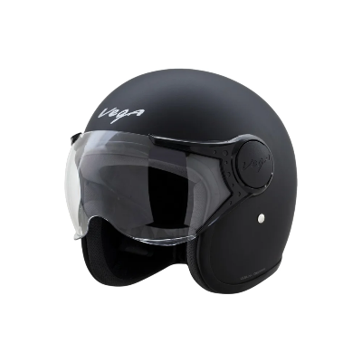Picture of Vega Jeet Matt Black Half Face Helmet-L