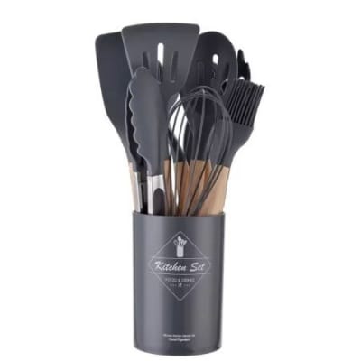 Picture of 12PCS Premium Silicone Kitchenware Set (black)