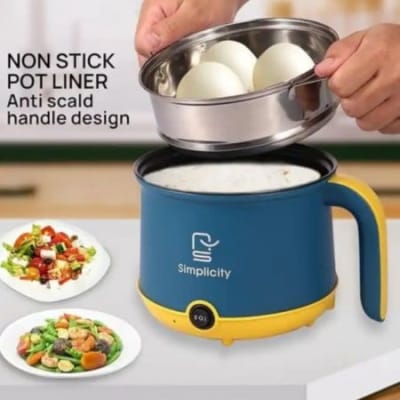 Picture of Simplicity Portable Electric Multicooker Cooking Pot With Steamer 1.8L