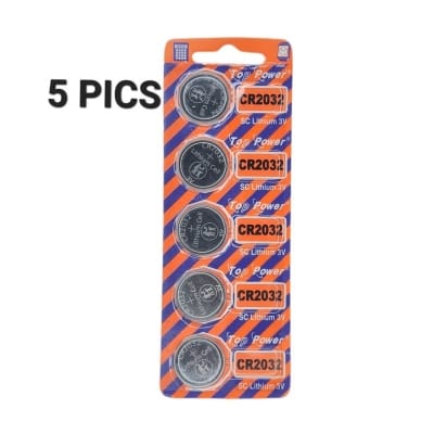 Picture of Top Power CR2032 3V Lithium Battery 3V Button Battery motherboard remote control Battery 5Pcs Silver