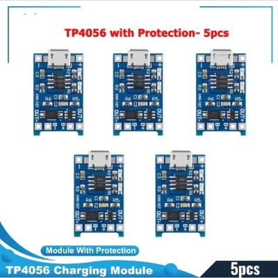 Picture of Tp4056 5PCS Lot 18650 Lithium Battery Charging Board Module type B Charger Modules TP 4056 (5PCS) Blue