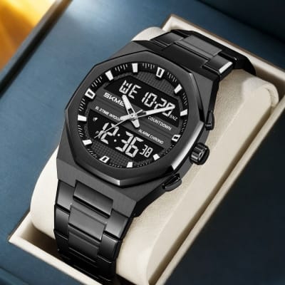 Picture of SKMEI 2624 Fashion Men's Electronic Watch Dual Display Luminous Countdown Sport Digital Watches for Man 