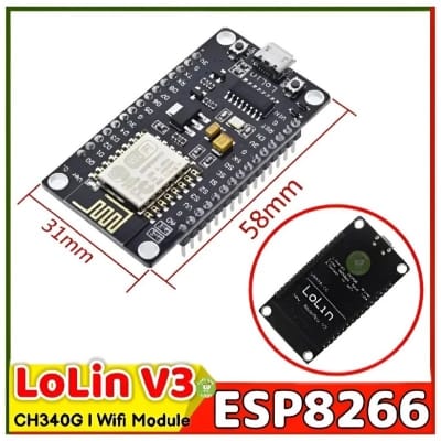 Picture of NodeMcu V3 Development Board For Smart Switch Automation Updated from ESP8266 V3 Black