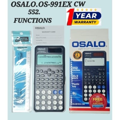 Picture of OSALO. OS-991EX CW Scientific Calculator 552 Functions 1Years Warranty For Students Black