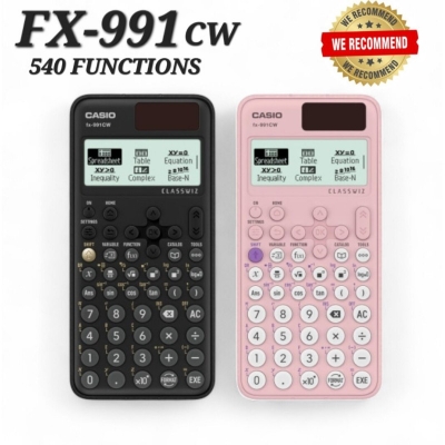 Picture of FX-991cw ClassWiz - Black And Pink Battery Powered Scientific Calculator For Students 