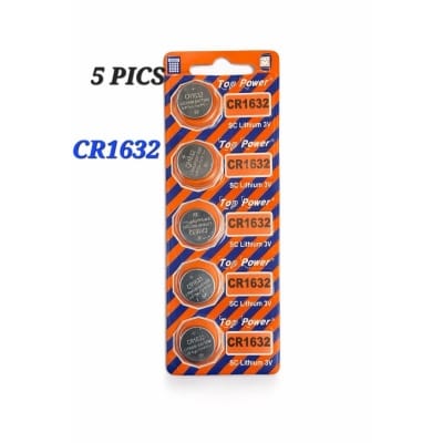 Picture of Top Power CR1632 Coin Cell Button 3V Lithium Battery 5PCS Silver