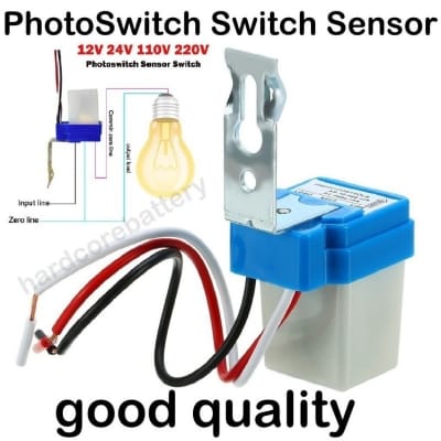 Picture of Automatic On Off Street Light Switch Photo Control Sensor AS-10 for AC 220V 10A Rainproof Day Night Auto On Off light Sensor switch Photocell LDR switch White