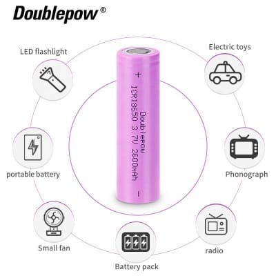 Picture of Inr 18650 3.7V Pink Rechargeable Lithium Li-Ion Battery- 1Pcs - Rechargeable Battery Pink
